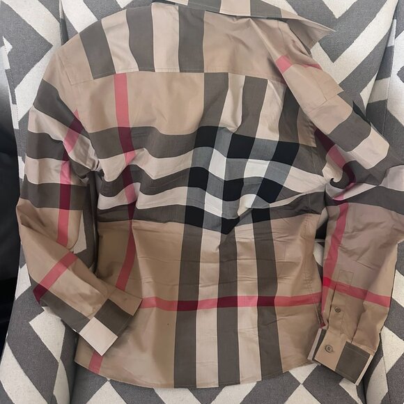 Authentic Burberry Men's Check Cotton Shirt - Picture 4 of 7